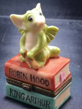Whimsical World Of Pocket Dragons Trinket Box " Brave Little Hero "