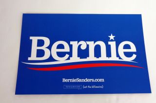 Bernie Sanders For President 2016 2020 Official Campaign Rally Sign Poster Blue