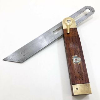 Sw Stanley Sweetheart Sliding T Bevel 8” Rosewood And Brass Partial Logo Intact