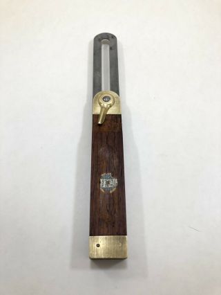 SW Stanley Sweetheart SLIDING T Bevel 8” Rosewood And Brass Partial Logo Intact 4