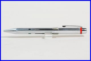 Classic Octagonal Metal 4 Color Rotring " Quatro - Pen " Ballpoint Pen 1960s Design
