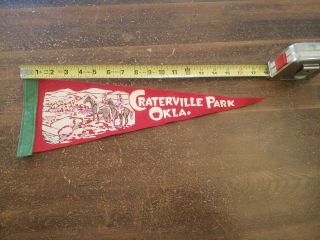 Vintage Craterville Park Oklahoma Pennant 17 ",  Rare