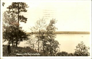 Otsego Lake Gaylord Michigan Mi Rppc Mailed 1949