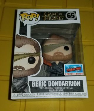 Game Of Thrones Beric Dondarrion Nycc 2018 Limited Edition Funko Pop 65