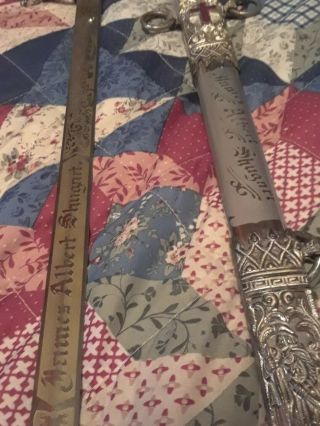 Masonic Named Antique Knights Templar Sword w/Scabbard - Henderson Ames Co. 5