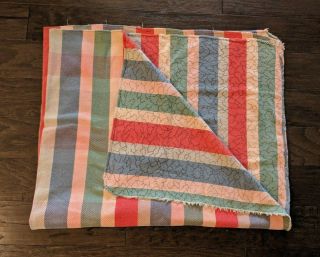Vintage Camp Blanket Stripes 2 - Sided Design Red Blue Green Throw 50.  5 X 62 Plaid