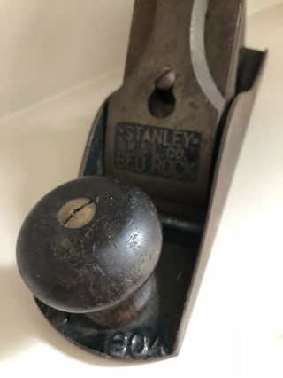 Vintage Stanley Plane R & L Co.  Bedrock No.  604 Smooth Bottom Apr - 2 - 95 Carpenter 12