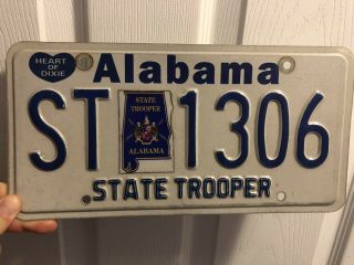 Obsolete 2000’s Alabama State Trooper License Plate State Police