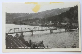 06d Old Rppc Postcard Clearwater Bridge,  Orofino,  Idaho,  1946