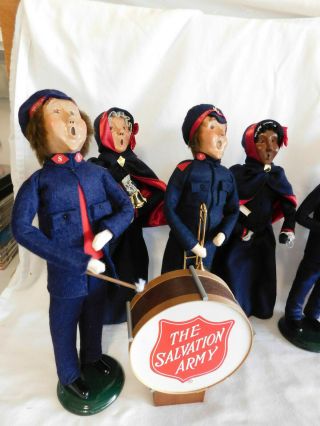 BYERS CHOICE SALVATION ARMY CAROLERS 1990 ' S & 2003 RARE AFRICAN LADY & DRUMMER 2