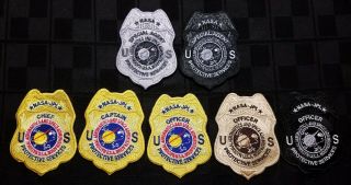 Set Of 7 Nasa Protective Services Patches From The Jpl In Florida