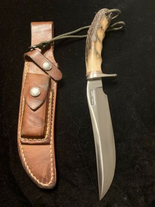 Randall Made Knives Model 3 - 6 Carbon Blade Stag Handle With Compass