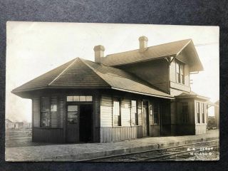 Rppc - Midland Oh - Ohio - Rr Depot - Clinton County - B&o Railroad Station - Real Photo