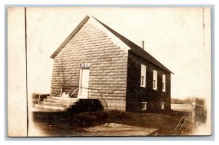 1908 Rppc Wilton Junction Iowa School House Real Photo Postcard Pc1800