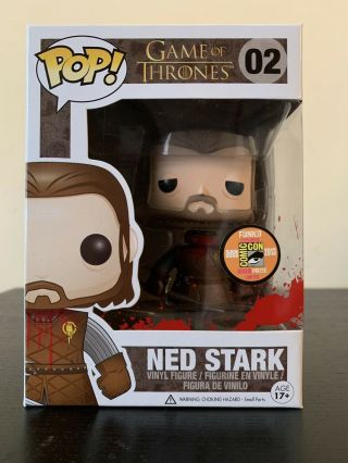 Funko Pop Headless Ned Stark Game Of Thrones 02 Sdcc Exclusive 2013 Authentic