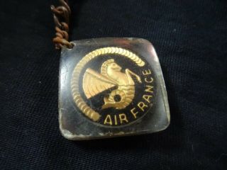 Air France Air Lines Vintage old plastic Keychain Key Ring Holder rare 5