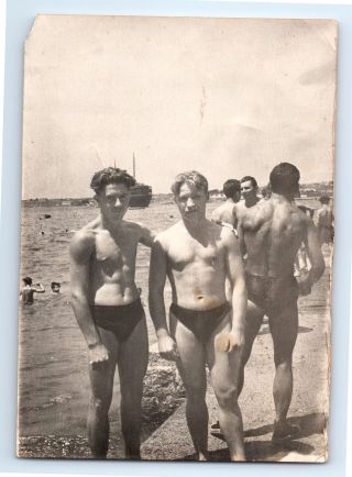 Vintage Photo Underwear Soldier Muscle Boys Athlete Physical Body Men Gay Int R8