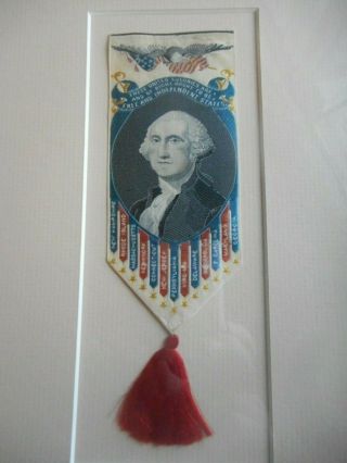 Antique George Washington Ribbon or Stevengraph 3