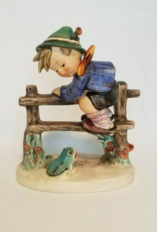 Hummel Goebel W.  Germany Boy On Fence With Frog Figurine 201/1 1948