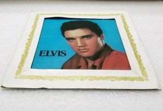 Vintage 1980s Carnival Prize Elvis Antique Mirror In Cardboard Sleeve