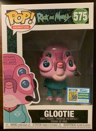 2019 Sdcc Funko Pop Rick And Morty Glootie 575 Official Comic Con In Hand