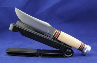 Marbles Bison Hunting Knife Gladstone USA Light Curly Maple Handles w/Sheath 3
