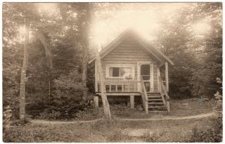 Millinocket,  Me Kidney Pond Camps - " Camp Celia " Maine Rppc Real Photo Postcard