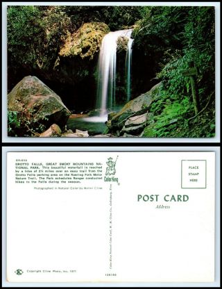Tennessee Postcard - Great Smoky Mountains,  Grotto Falls O27
