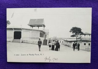 Rock Cafe At Rocky Point Warwick Ri 1906 Antique Postcard Amusement Park Udb