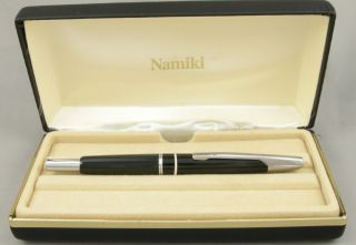 Namiki Vanishing Point Faceted Black & Stainless Fountain Pen - 1997
