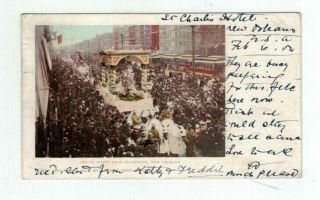 La Orleans Antique 1904 Post Card " Rex " In Mardi Gras Parade