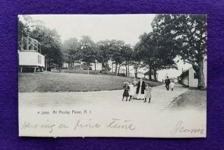 Rocky Point,  Warwick Ri Rhode Island 1906 Antique Postcard Amusement Park Udb