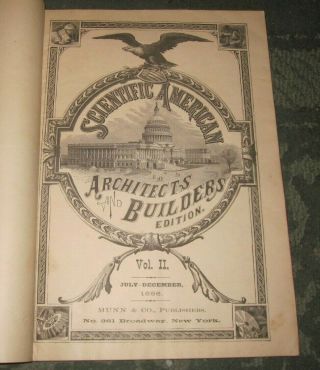 1886 PUBLICATION - SCIENTIFIC AMERICAN ARCHITECTS AND BUILDERS EDITION 4