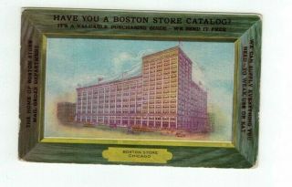 Il Chicago Illinois Antique Post Card View Of Boston Store