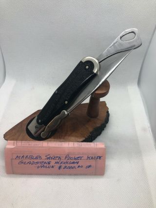 Marbles Safety Pocket Knife M.  S.  A.  Co.  Gladstone Michigan Usa