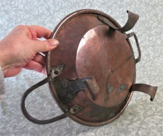 Antique 19thC FRENCH COPPER PIE PAN 11.  5 
