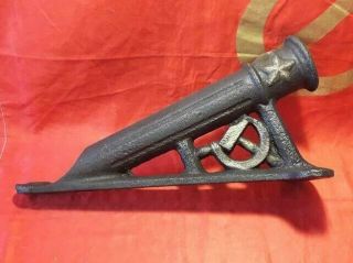 Rare Old Street Flagpole Flag Holder Ussr Hammer And Sickle Star Cccp Fastening