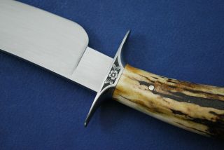 Jerry Fisk Southwest Trail Bowie - Stag Knife Knives Fisk Engraved 5