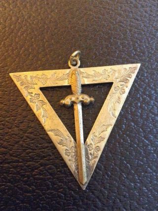 Vintage Antique 1874 Pythias Pin Medal Badge Pendant Supreme Lodge S.  S.  Davis