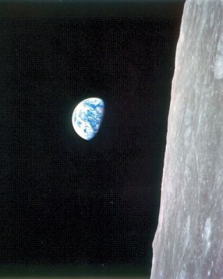 11x14 Space Photo: Earthrise From Behind The Moon,  Taken During The Apollo 8