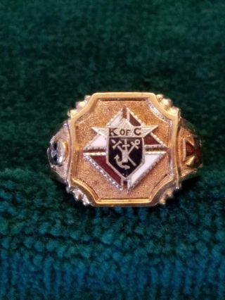 Knights Of Columbus 10k Gold Ring Size 9 3/4