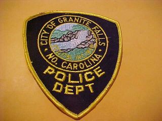 Granite Falls North Carolina Police Patch Shoulder Size