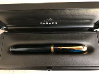 Parker Ellipse Rollerball Pen.  Metallic Blue/gold Trim, .