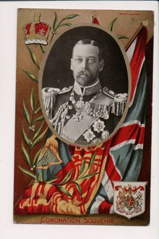 Vintage Postcard King George V Of Great Britain Military Uniform