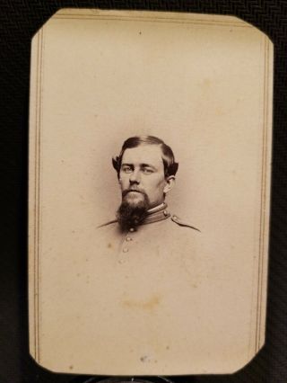 Cdv Civil War Soldier By S.  H.  Waite 