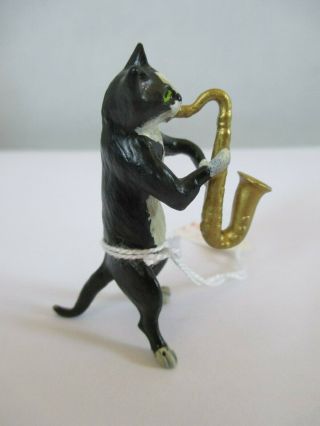 Franz Bergmann Cat & Saxophone Miniature Austrian Cold Painted Bronze Figure 5