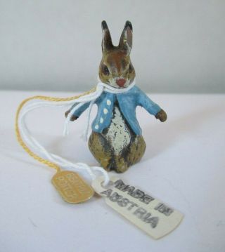 Beatrix Potter Peter Rabbit Miniature Austrian Cold Painted Bronze Figure