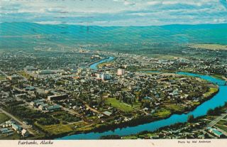 Alaska Postcard - " The Chena River Winding Thru Fairbanks " (u2 - 840)