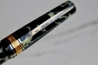 Omas Paragon Wild Celluloid Black/White Fountain Pen - 33/40 3