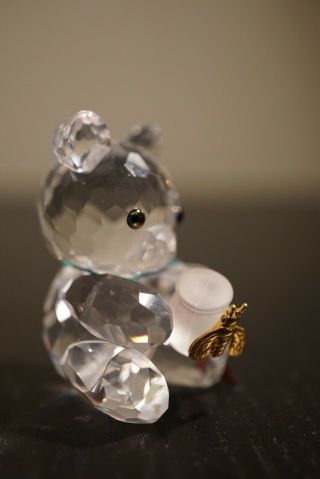 Swarovski Crystal Kris Bear with Honey Pot Figurine 7637 NR 000 003 4
